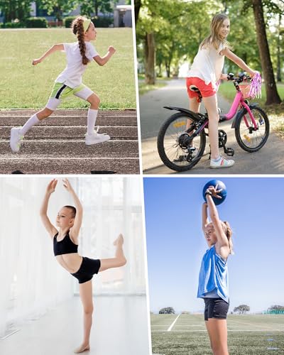 High Waist Girls Bike Shorts - Athletic Spandex for Dance & Gymnastics