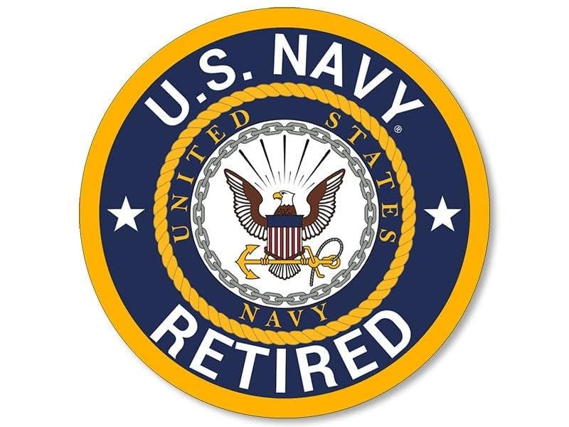 U.S. Navy Retired Sticker - 3 Inch Vinyl Bumper Decal