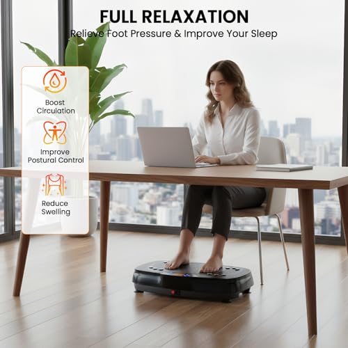 Vibration Plate Exercise Machine - Black Whole Body Workout