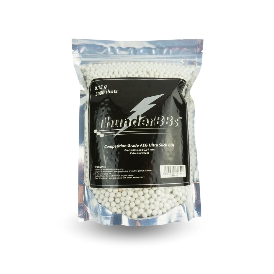 ThunderBBs Airsoft BBs - 0.12G Precision Rounds | 5000 Count in White, Brown, or Yellow