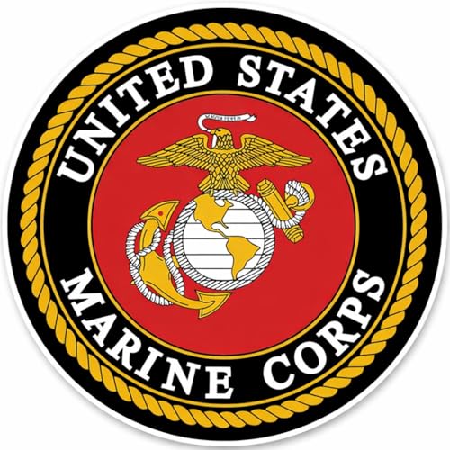 Marine Corps Decal Stickers - 4-Inch Premium Quality 2-Pack