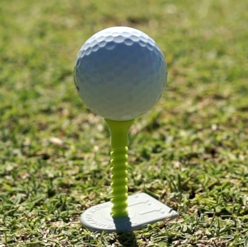 Margin Golf Margin Tee Holder with Flexible 2.5" & 3.25" Tees – Height Adjustable, Stays Upright on Grass Driving Range