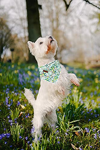 Washable Cotton Dog Bandana - Large - Lemon Blossom