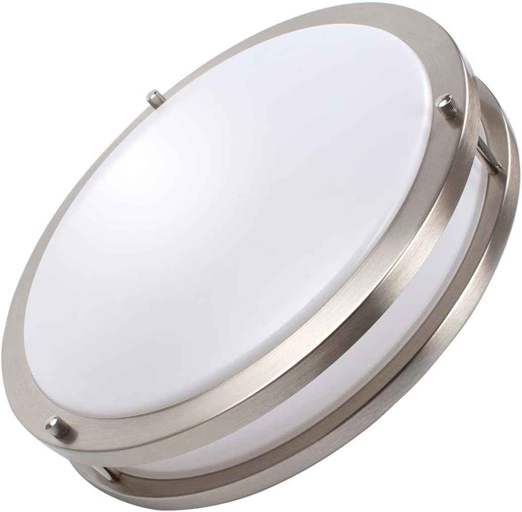 Drosbey 36W Dimmable LED Ceiling Light Fixture, Flush Mount Ceiling Lights for Kitchen, Bathroom, Bedroom, Hallway, 2700K/3000K/3500K/4000K/5000K Adjustable, 400W Equivalent