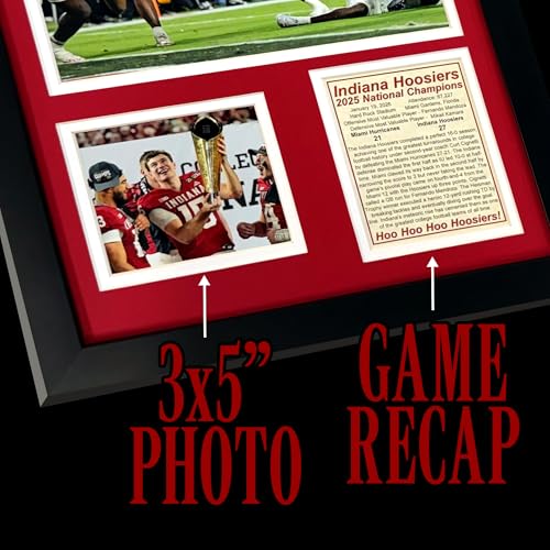 Indiana Hoosiers 2025 CFP National Champions Framed Collage - 12"x15"