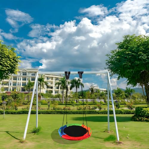 Rainbow Saucer Swing - 40 Inch, 900lbs Capacity, Adjustable Straps
