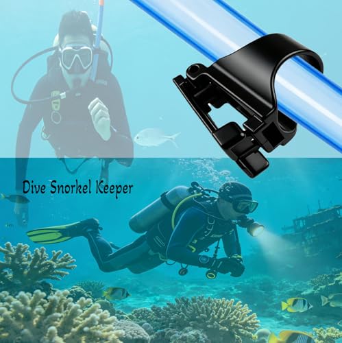 4 Pack Black Snorkel Clips - Durable Plastic for Snorkeling & Diving