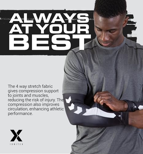 Compression Cooling Arm Sleeves - UV Sun Protection - White/Sml