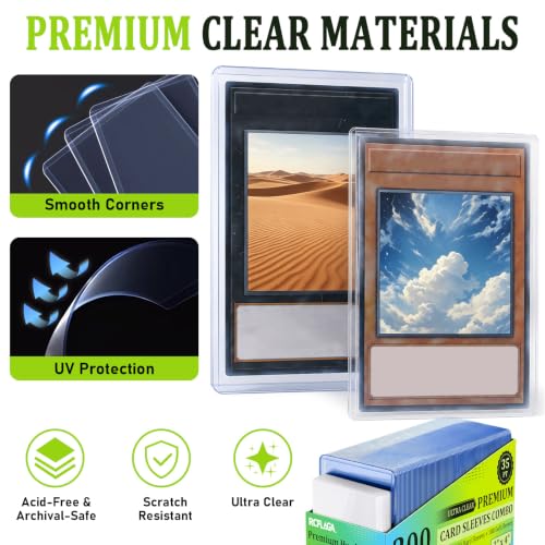 500 Pack Hard and Soft Card Sleeves 3x4 inch for Trading Cards - RCPLAGA