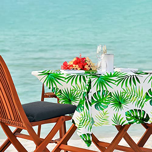 Hawaii Palm Leaves Tablecloths - 3 Pack Disposable Luau Covers