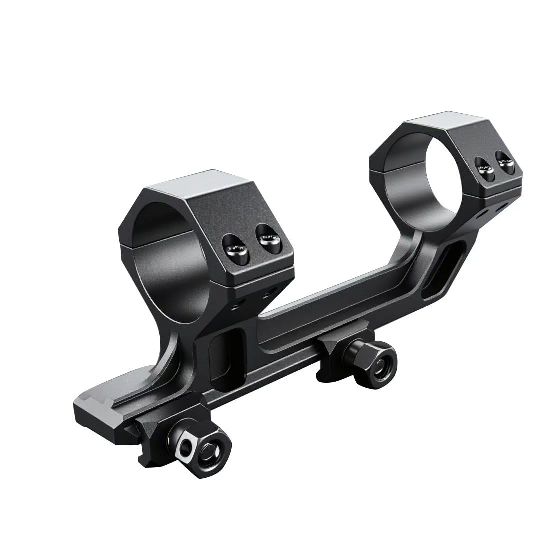 Yatrouys 30mm Cantilever Scope Mount, Offset Dual Ring One-Piece Lightweight 1.5 inch Center Height Scope Rings Mounts
