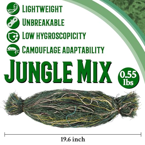 Ghillie Suit Yarn - Woodland Camo Yarn 18 Inch, 1/2 lb Bundle