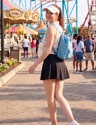 Womens High Waisted Pleated Tennis Skirt with Pockets