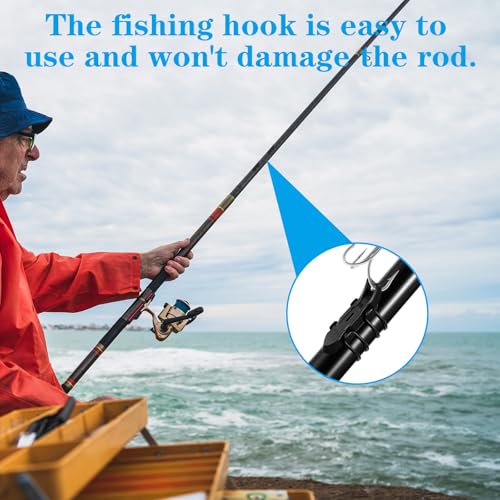 Fishing Rod Hook Keeper with Rubber Rings - 8 Pcs Set