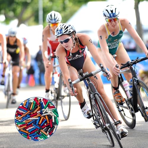 100PCS Bicycle Cable End Caps - Colorful Bike Cable Tips