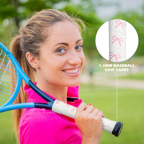 Baseball & Softball Bat Grip Tape - White/Pink Bow - 1.1mm
