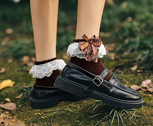 Lace Ruffle Ankle Socks - Comfortable Princess Socks - White