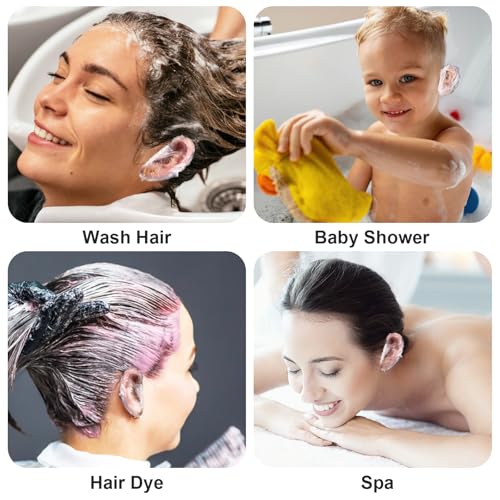 400 Pcs Waterproof Shower Ear Covers - Disposable Ear Protectors for Bathing
