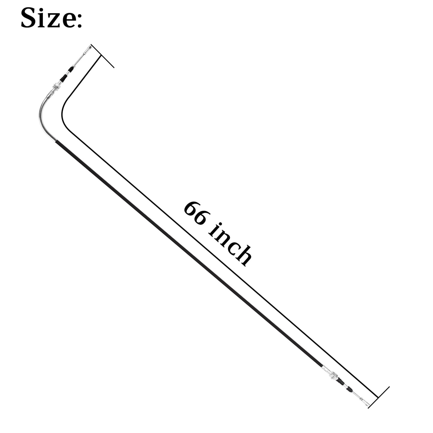 10L0L 66 Inch Transmission Forward Reverse Push/Pull Shifter Cable for EZGO TXT, MPT 800/1200, ST Series 2004-up Gas Golf Cart, Replace OEM 602891