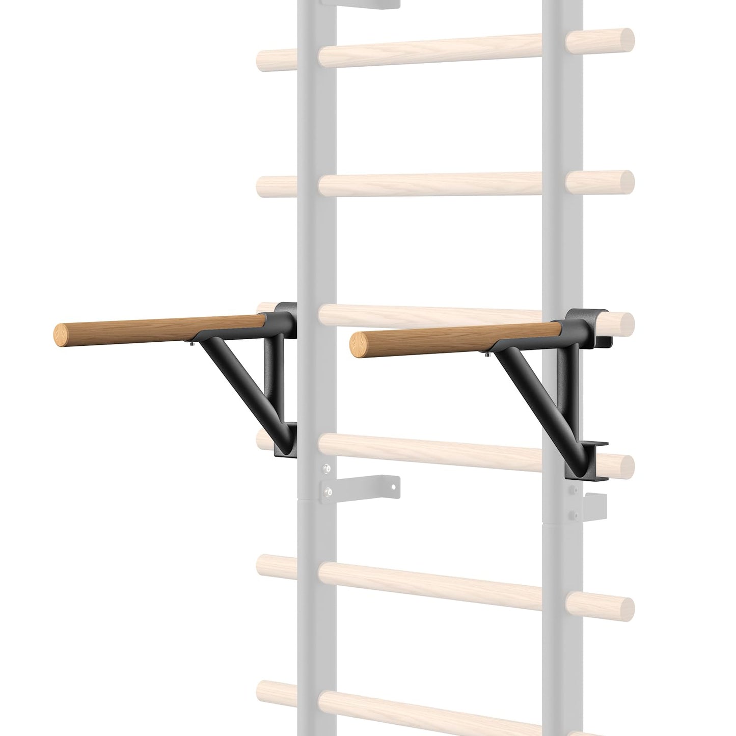 DHT Double Bar Bracket, Swedish Ladder Dip Bar Exclusive Attachment, for Home, School, Physical Therapy and Gymnastics