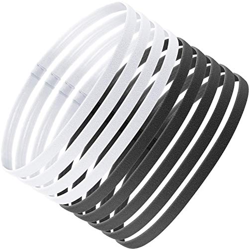 9-Piece Non-Slip Elastic Sport Headbands for Exercise & Yoga