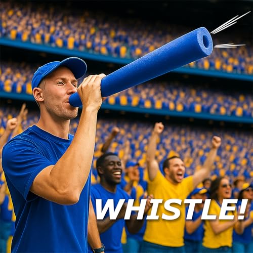 Foam Cheering Stick with Whistle - Orange Noisemaker for Sports