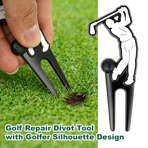Premium Golf Gift Set for Dad - Divot Tool, Ball Marker & Hat Clip