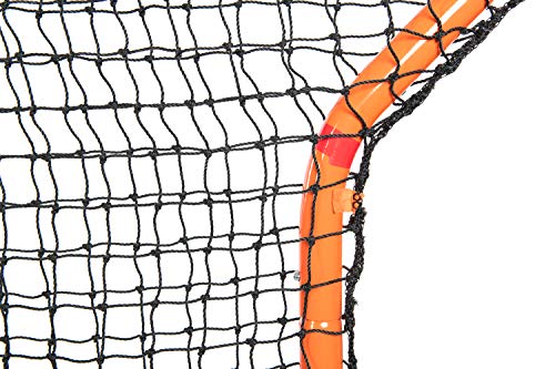 Heavy-Duty Steel Frame Pitcher's Z Screen - 7'x5', Orange