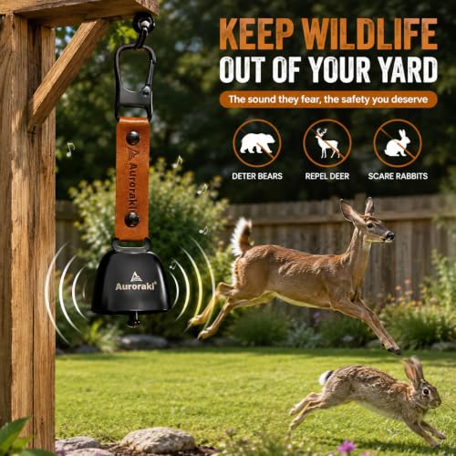 Auroraki's Loud Bear Bell with Magnetic Silencer for Deterrent,