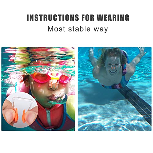 Swimming Ear Plug and Nose Clip Set - Reusable, Waterproof, 2 Colors