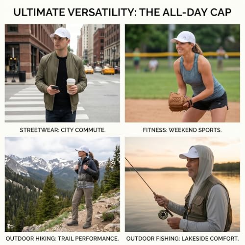UV50 Baseball Cap for Men Women - Quick Dry Lightweight Sport Hat