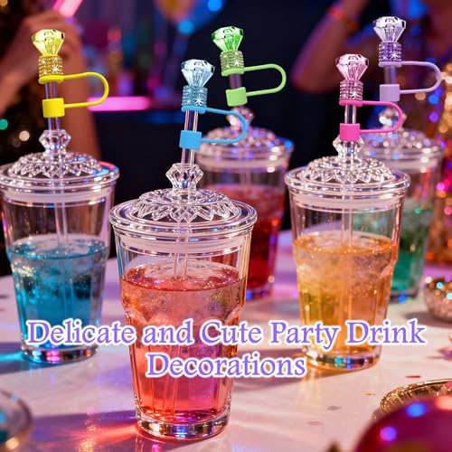Bling Diamond Straw Cover Set - Rhinestone Topper for Stanley - Color A