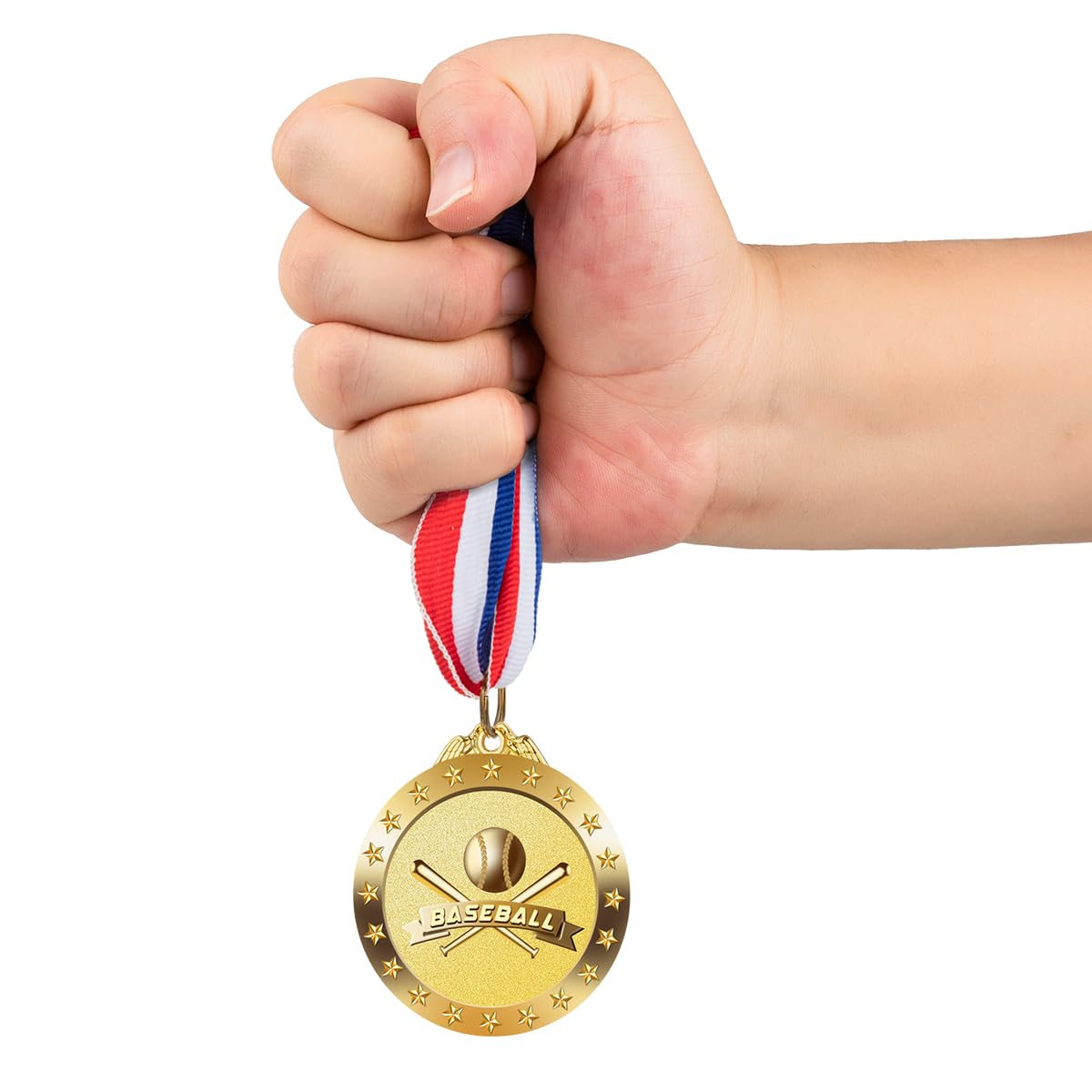 LZHZH 12 Pack Baseball Medals with Neck Ribbons for Kids and Adults - Perfect Party Favors and Sports Game Prizes 2-Inch