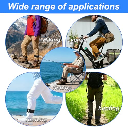 Adjustable Elastic Pant Leg Straps - 2 Pack Black Nylon Ankle Clips