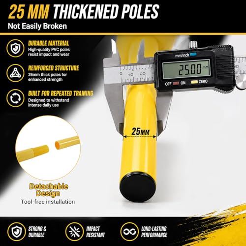 Adjustable Agility Hurdles Set of 3 - Heavy-Duty Training Poles