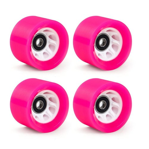 SzBlaZe 8 Pack 58mmx39mm Roller Skate Wheels 90A 92A Quad Skate Wheels with Bearings for Outdoor Double Row Skating or Skateboard Accessories(92A Light Purple)