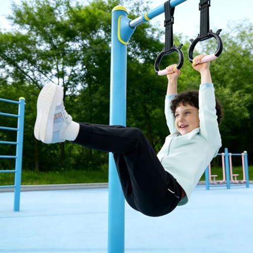 Adjustable Gymnastics Rings for Kids - Non-Slip Grip, 550 lbs Capacity