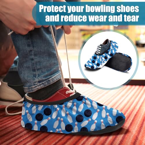 Geyoga 2 Pcs Bowling Shoe Covers Protector Multicolor XX-Large Stylish