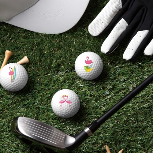 Golf Ball Markers - Creative Pink Flamingo Stickers for Easy Identification