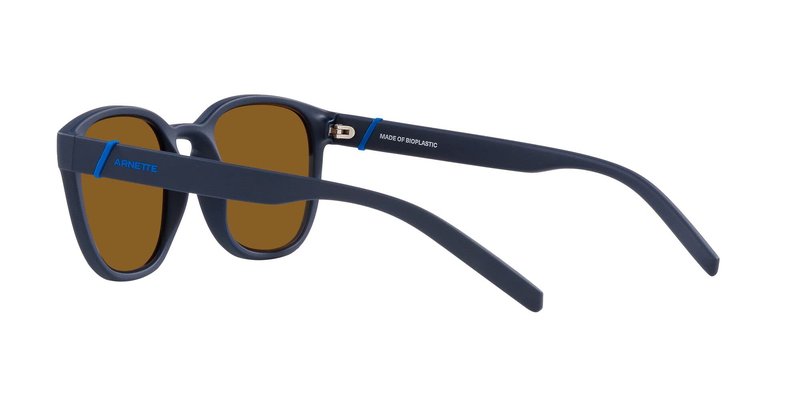 Arnette Unisex AN4319 Barranco Round Sunglasses, Matte Navy Blue/Polarized Dark Brown, 53 mm