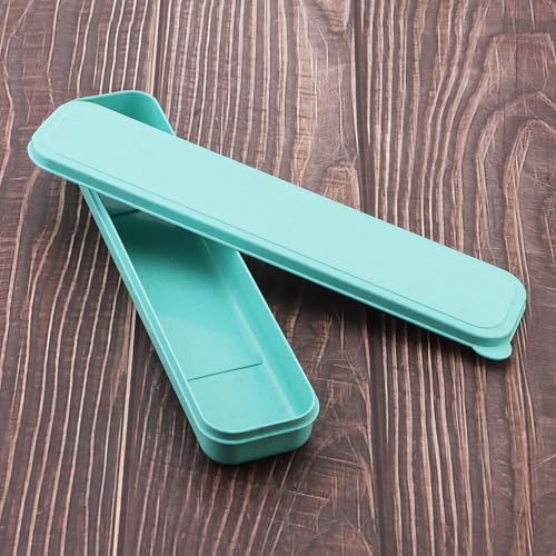 Reusable Wheat Straw Travel Utensil Case - Green