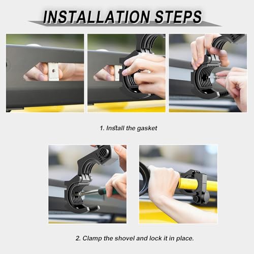2 Pack Heavy-Duty Lockable Shovel Holder Axe Mount - Anti-Theft Design by DarSeity