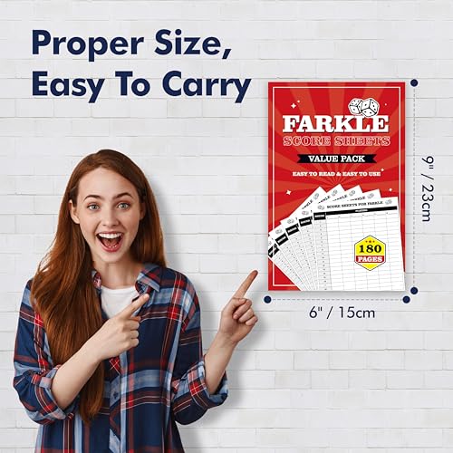 Farkle Score Pad - 90 Sheets for Easy Score Tracking