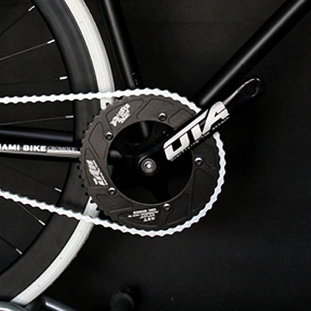 CYSKY Single Speed Crankset 48T 170mm Crankarms 130 BCD Litepro Folding Bike Crankset for Single Speed Bike, Track Road Bicycle, Fixed Gear, Fixie, Dahon (Square Taper, Black)
