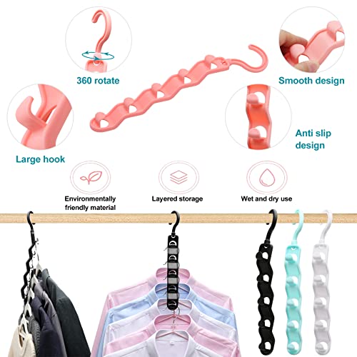 Closet Organizers and Storage,Upgraded Organization and Storage Clothes Hanger,8 Pack College Dorm Room Essentials,Sturdy Closet Organizer Home Essentials Space Saving Hangers for Thick Clothe