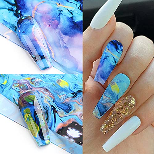 Starry Sky Nail Art Foil Stickers - Flowing Starry Sky, 10 Sheets