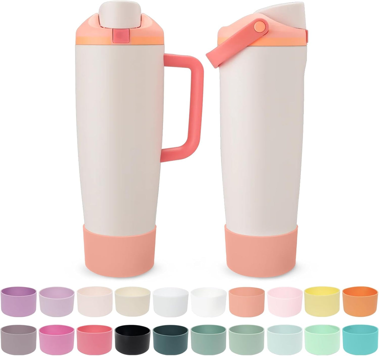 Owala Silicone Boot for 30oz & 40oz FreeSip Sway Bottles - Non-Slip, Scratch-Resistant Stability | 18 Colors Available (Sparkling Sherbet)
