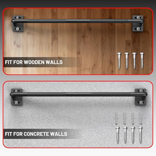 36-Inch Wall-Mounted Pull Up Bar for Home Gym - 500 lb Capacity