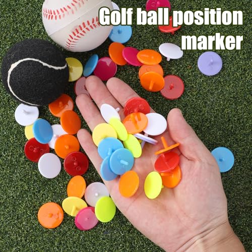 Golf Ball Markers - 50 Pack Colorful Plastic Position Markers