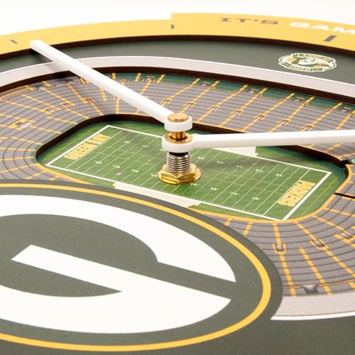 Green Bay Packers 3D StadiumView Wall Clock - Ready to Hang